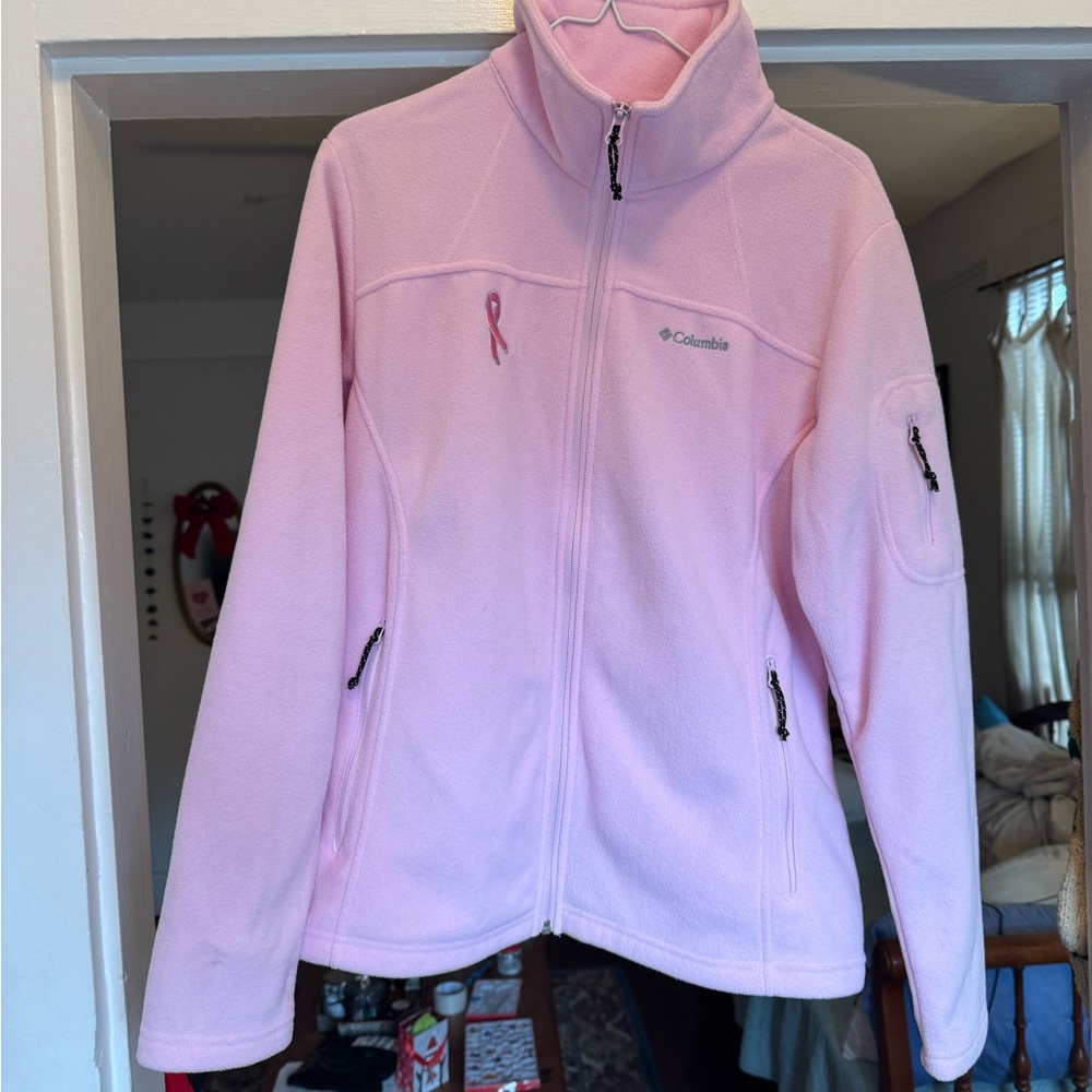 🌸 Columbia Light Pink Breast Cancer Fleece Jacket